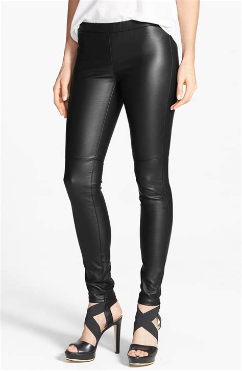 michael michael kors stretch leather leggings|Michael Kors denim leggings.